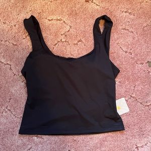 Fabletics Black Oasis Twist Built-in Bra Tank